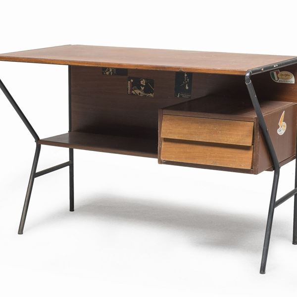 SCRIVANIA IN TEK, PRODUZIONE MIM ANNI '60