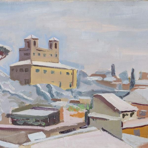 DIPINTO VILLA MEDICI DI CARLO CUSATELLI