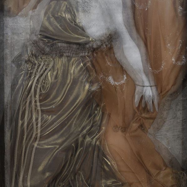 ASSEMBLAGE DI STOFFE E TECNICA MISTA ANCELLA