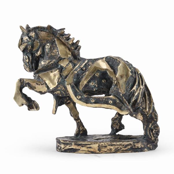 BRONZO CAVALLO DI ARMANDO RIVA