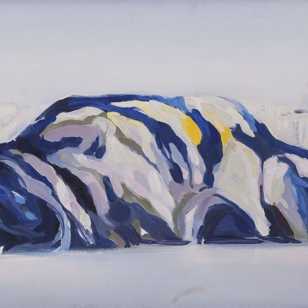 DIPINTO MONTAGNE DI GINO GUIDA, 1966