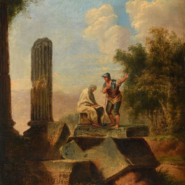 DIPINTO PREDICATORE DI SEGUACE DI GIOVANNI PAOLO PANNINI