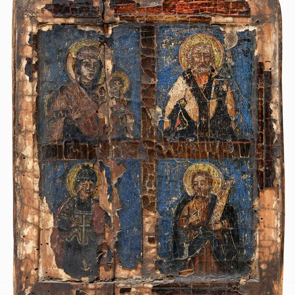 RESTI DI ICONA RUSSA INIZIO OTTOCENTO