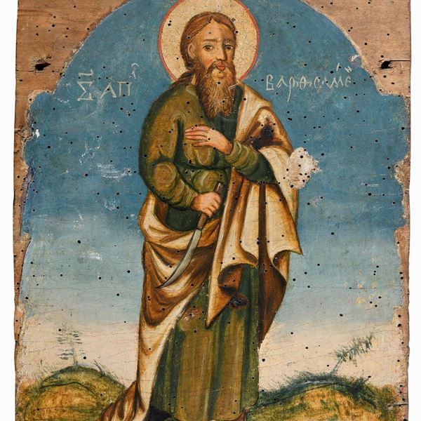 DIPINTO SAN BARTOLOMEO DI SCUOLA BALCANICA