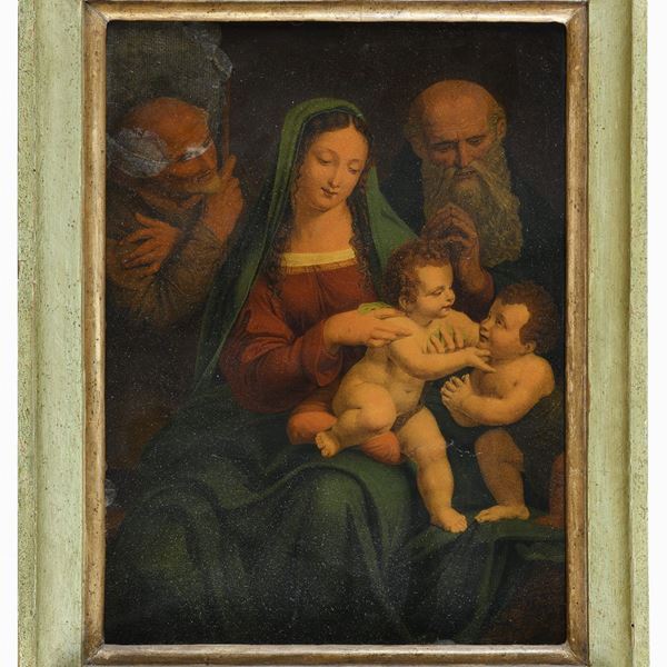 INCISIONE SACRA FAMIGLIA ALLA MANIERA NERA