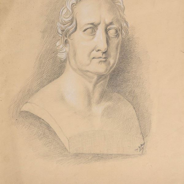 DISEGNO BUSTO MASCHILE F.TO OLGA G. MAI
