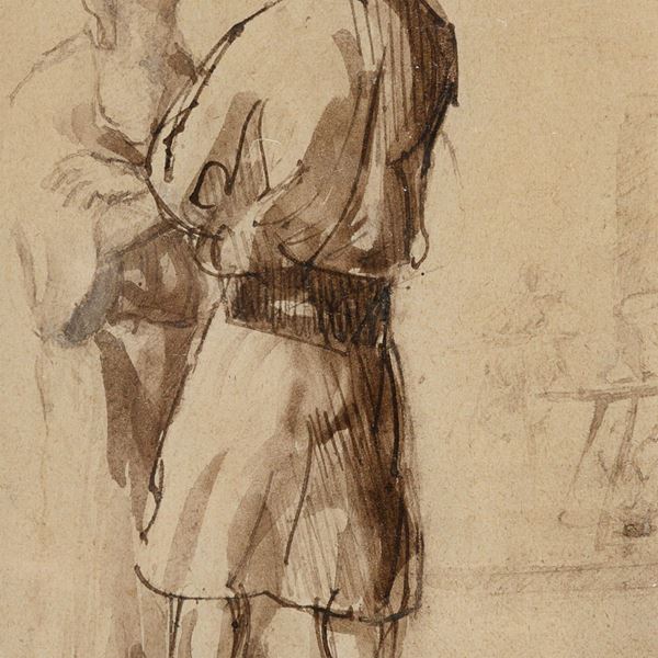 ACQUERELLO FIGURE F.TO SALVATOR BUCHAREST