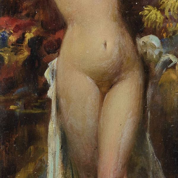 DIPINTO NUDO DI FANCIULLA DI TEMISTOCLE LAMESI