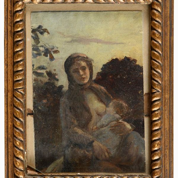 DIPINTO DONNA CHE ALLATTA