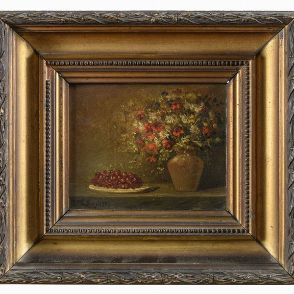 DIPINTO NATURA MORTA F.TO CHARLES LEROY