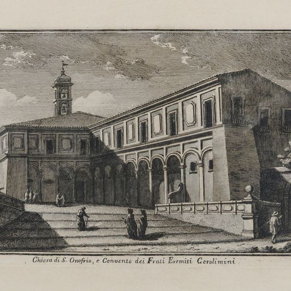 COPPIA DI INCISIONI CHIESE DI ROMA