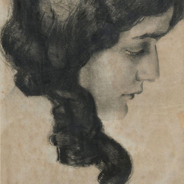 INCISIONE FANCIULLA DI MAX BRÜNING