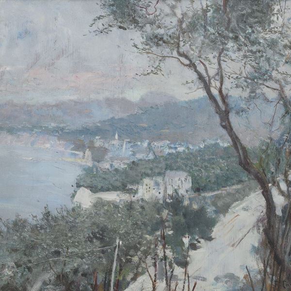 DIPINTO STRADA SUL GOLFO F.TO FRANCESCO CANGIULLO