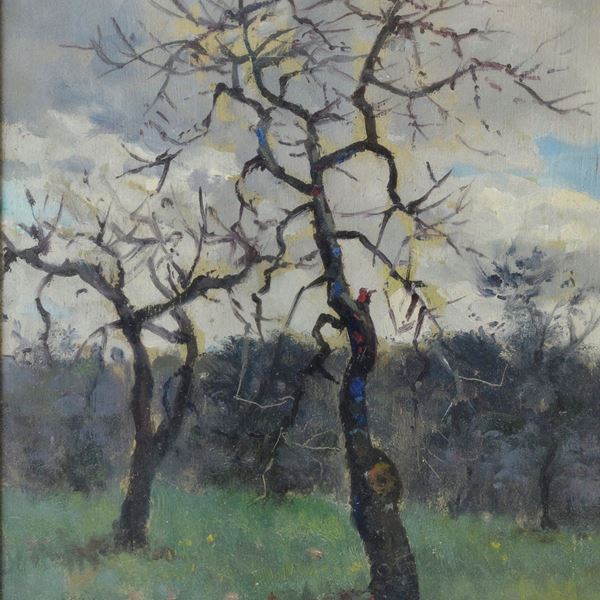 DIPINTO ALBERI FIRMATO