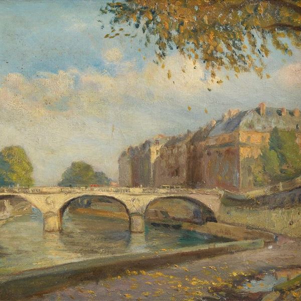 DIPINTO PONTE A PARIGI