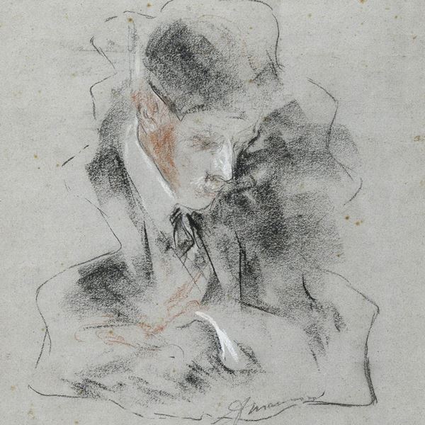 DISEGNO RITRATTO DI RANIERO AURELI DI ANTONIO MANCINI