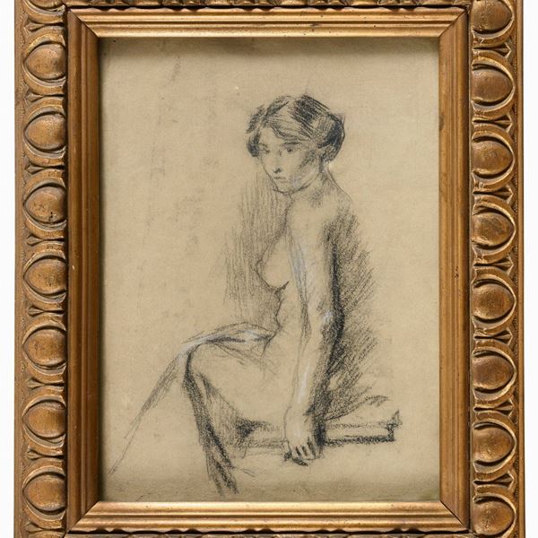DISEGNO NUDO DI FANCIULLA, ROMA 1910