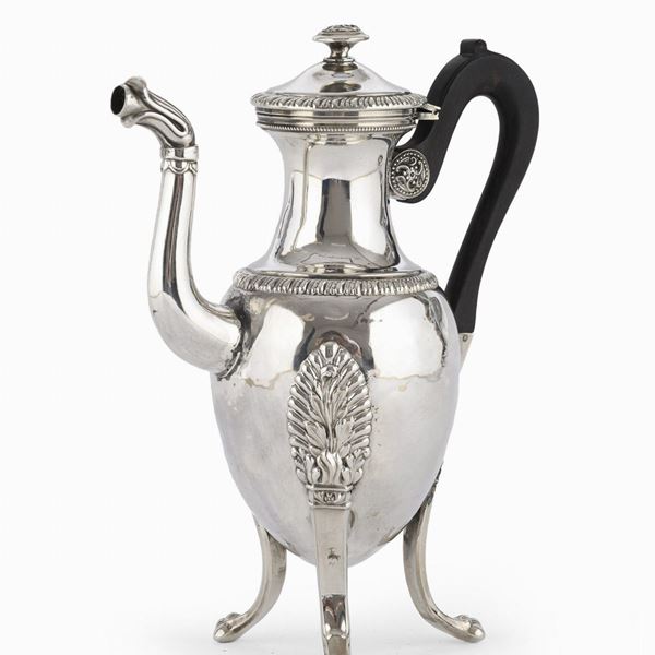 BELLA CAFFETTIERA IN ARGENTO, PUNZONE PARIGI 1818/1838