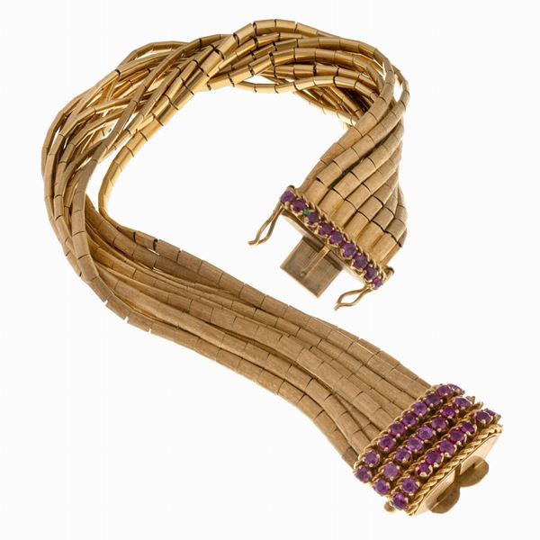 BRACCIALE IN ORO CON RUBINI