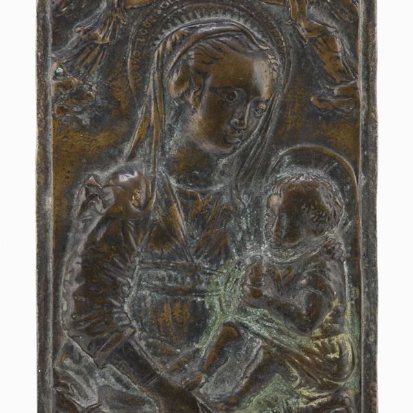 BASSORILIEVO MADONNA DI SCULTORE TOSCANO DEL XVI SECOLO