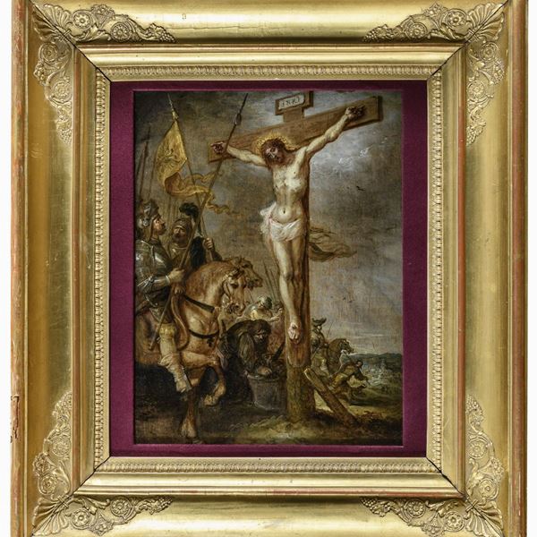 RAME CRISTO CROCIFISSO ATTRIBUITO A FRANS FRANKEN