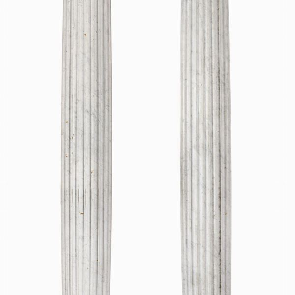 COPPIA DI COLONNE IN MARMO BIANCO, FINE XVIII SECOLO