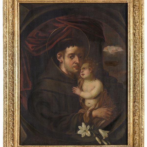 DIPINTO SANT'ANTONIO DI PITTORE GENOVESE