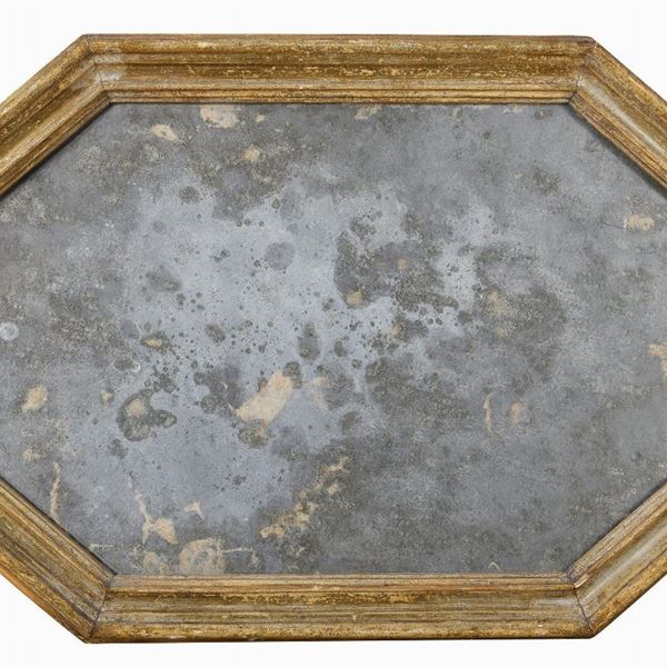 SPECCHIERA OTTAGONALE IN LEGNO DORATO