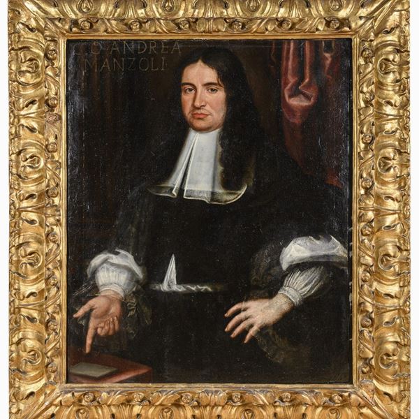 RITRATTO DI ANDREA MANZOLL DI PITTORE VENETO DEL SEICENTO