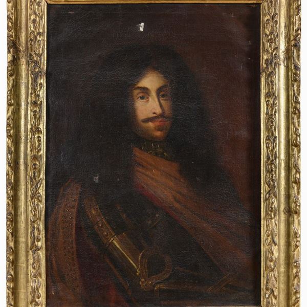 RITRATTO DI NOBILE IN ARMATURA DI PITTORE FINE SEICENTO