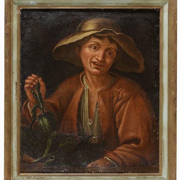 VENDITORE DI CARCIOFI DI PITTORE LOMBARDO
