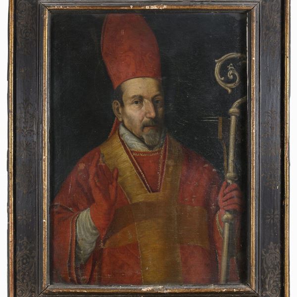 RITRATTO DI VESCOVO DI PITTORE TOSCANO DEL SEICENTO