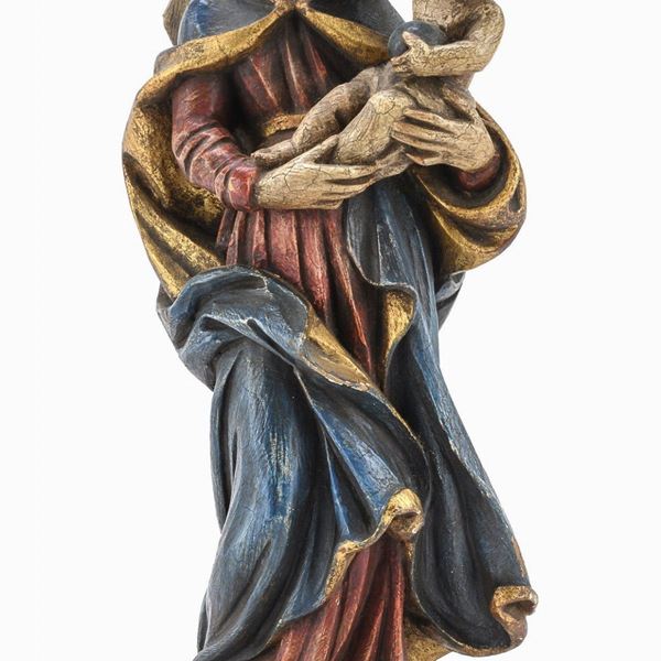 SCULTURA LIGNEA VERGINE COL BABMBINO