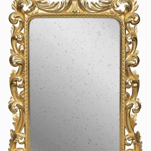 SPECCHIERA IN LEGNO DORATO, XVIII SECOLO