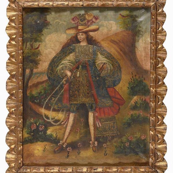 DIPINTO ARCANGELO DELLA SCUOLA DI CUZCO