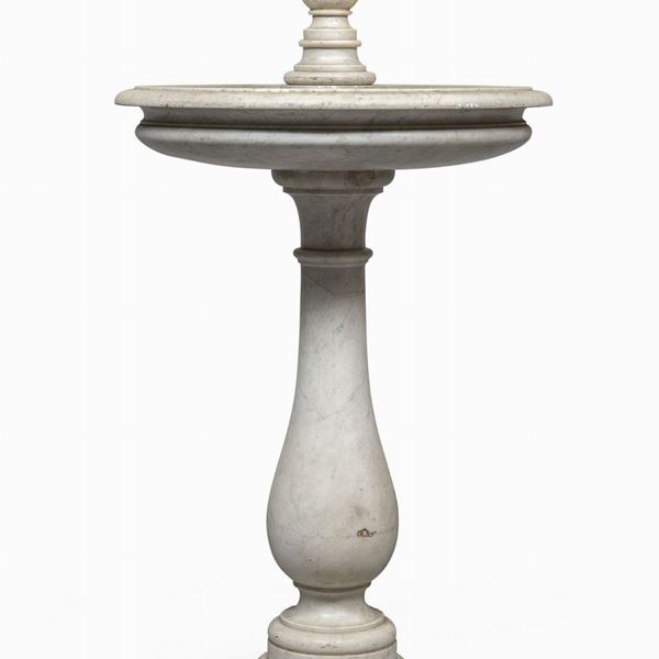 FONTANA IN MARMO BIANCO, INIZI XIX SECOLO