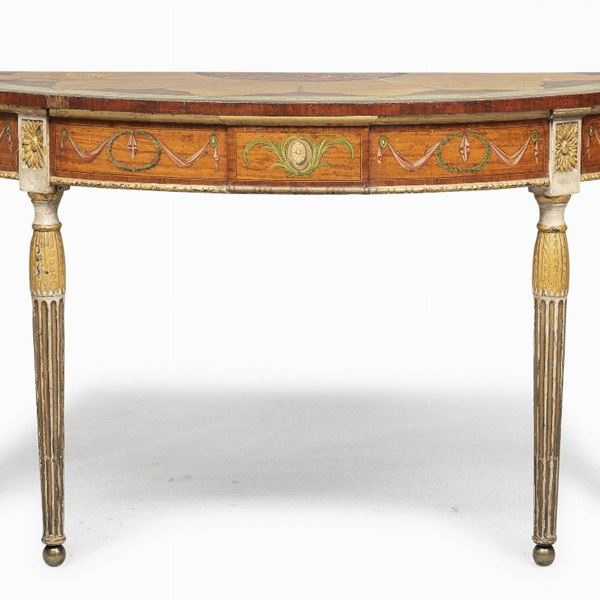 CONSOLE A DEMILUNE, INGHILTERRA INIZI XIX SECOLO