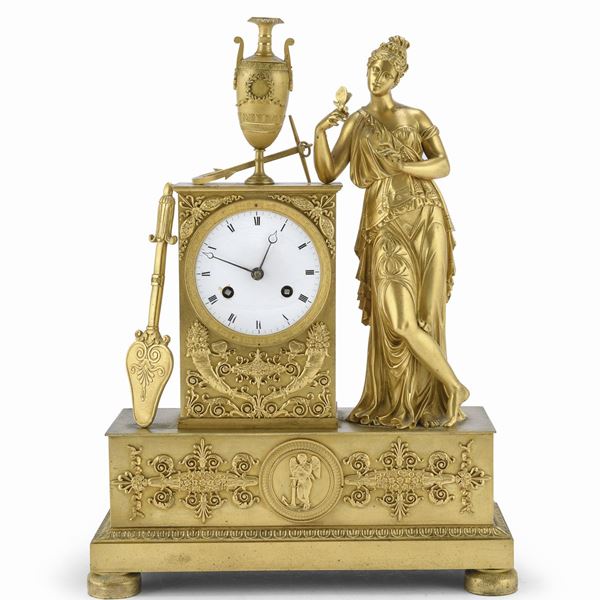 OROLOGIO IN BRONZO DORATO, PARIGI PERIODO IMPERO