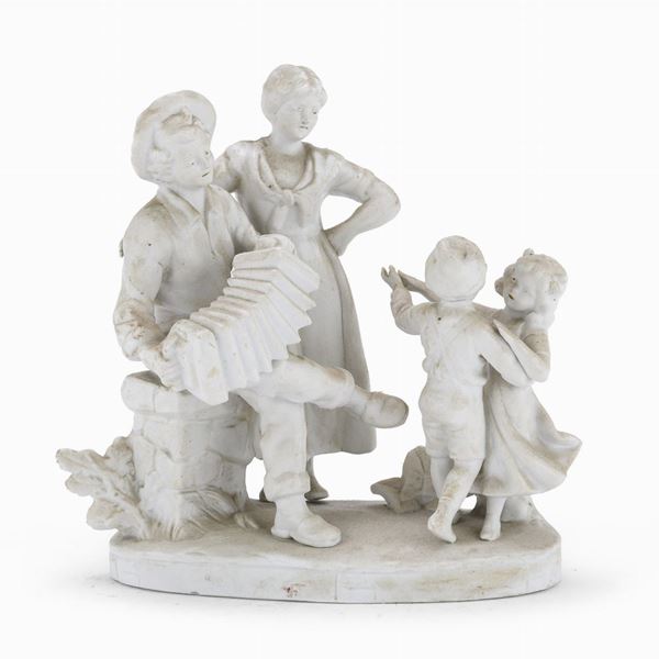 GRUPPO IN BISCUIT SCENA FAMILIARE