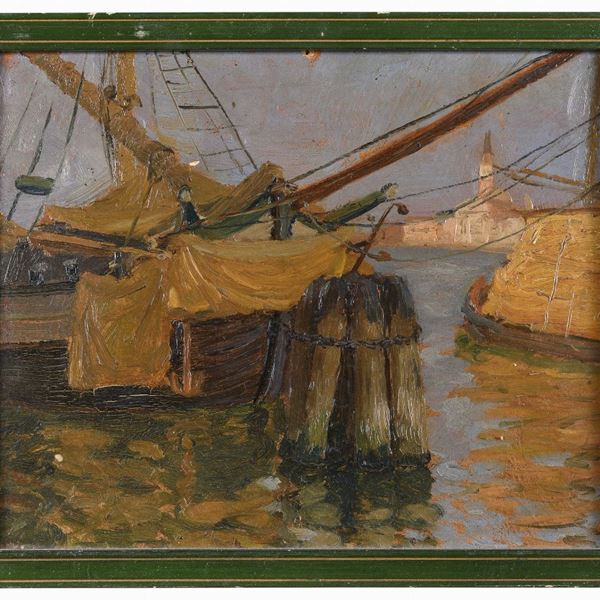 ATTRACCO A VENEZIA DI GINO VASCON, 1907