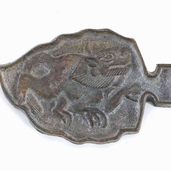 PLACCA IN BRONZO, CINA FINE XIX SECOLO