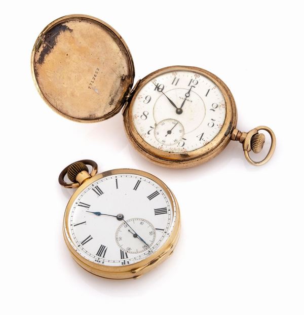 DUE OROLOGI DA TASCA IN ORO