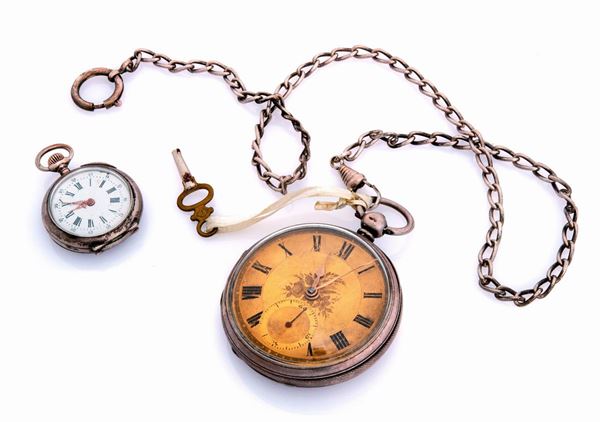 DUE OROLOGI DA TASCA REMONTOIR E DUNDEE