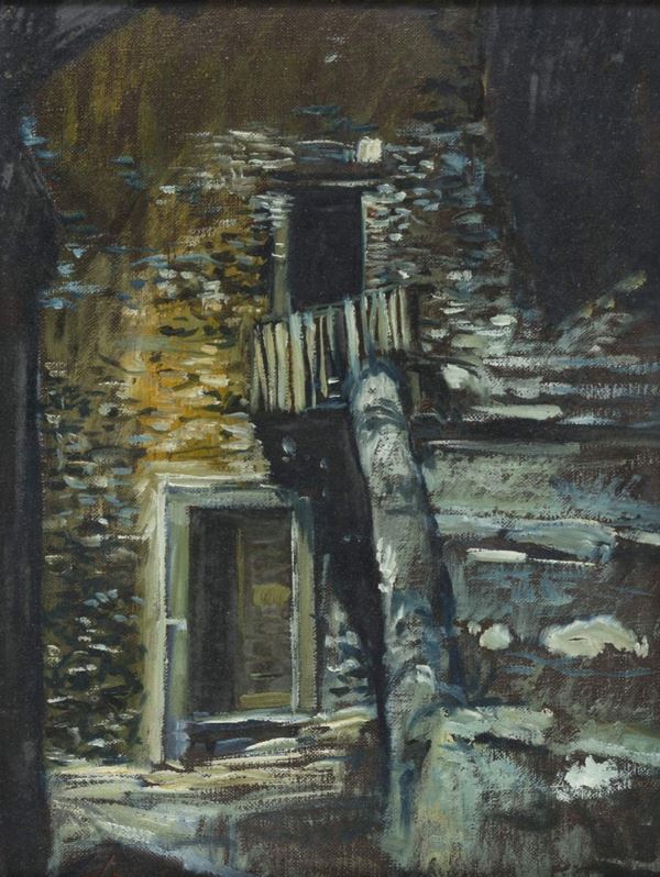 DIPINTO PAESE DI DANTE RICCI