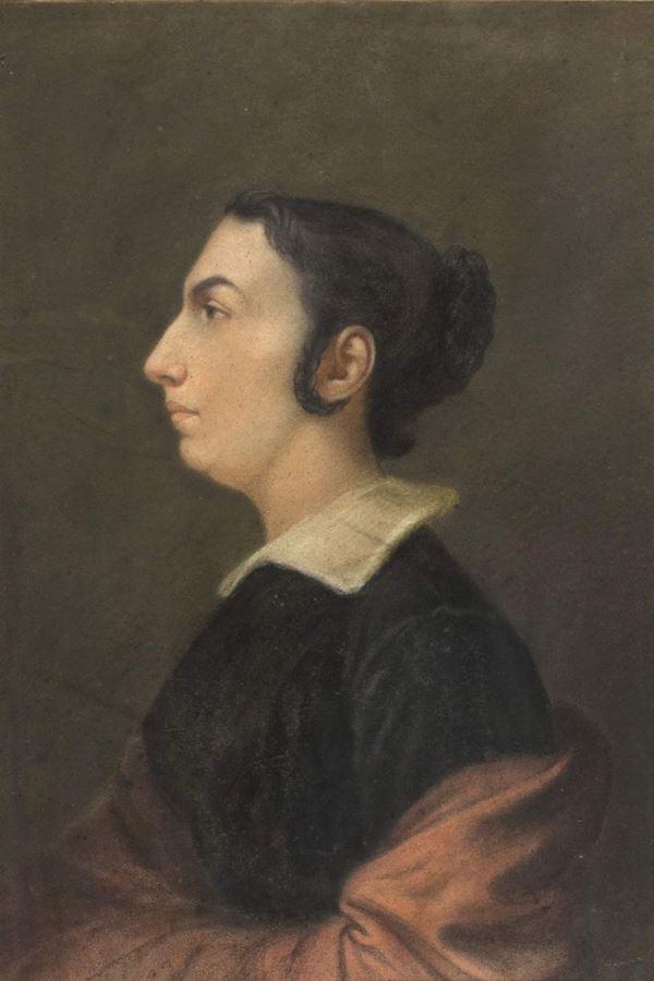 DIPINTO PROFILO INIZI XIX SECOLO