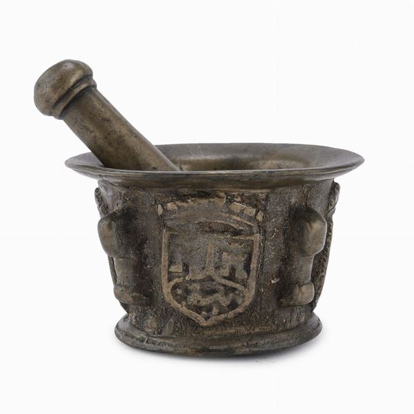 MORTAIO CON PESTELLO IN BRONZO, XVI SECOLO