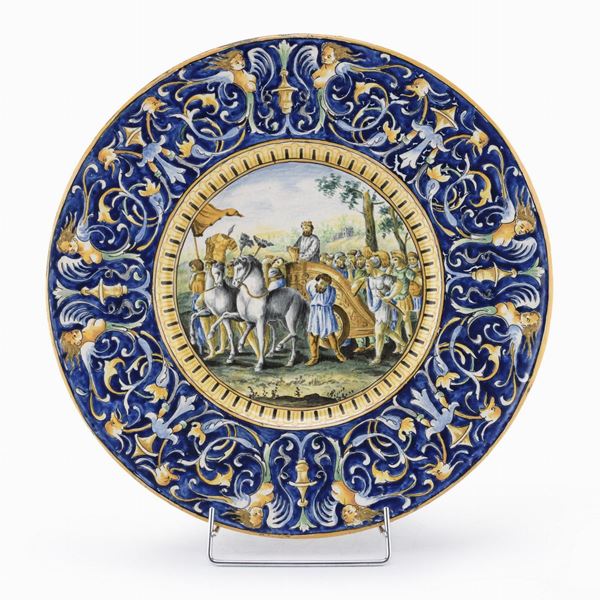 GRANDE PIATTO IN CERAMICA, NAPOLI GAETANO BATTAGLIA