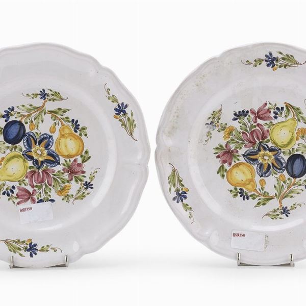 COPPIA DI PIATTI DA COLTELLO, BASSANO