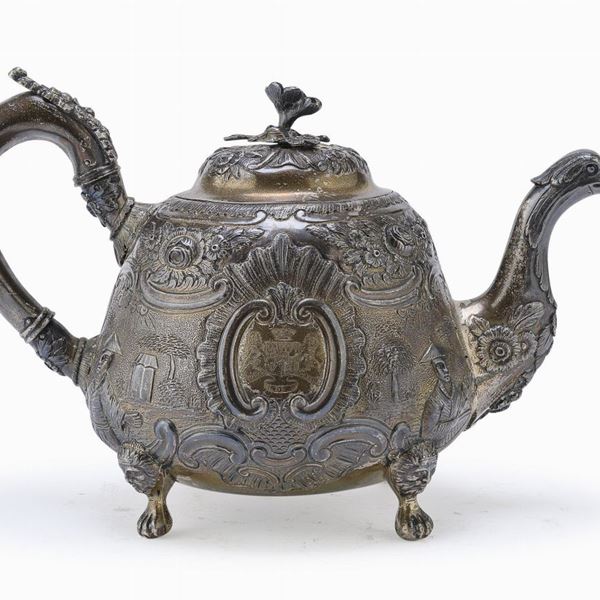 RARA TEIERA IN ARGENTO, PUNZONE LONDRA 1815