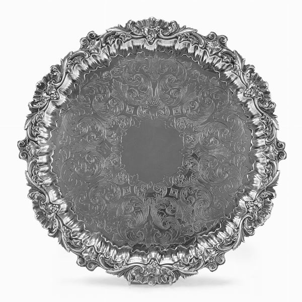 SALVER IN OLD SHEFFIELD, INGHILTERRA 1850 ca.